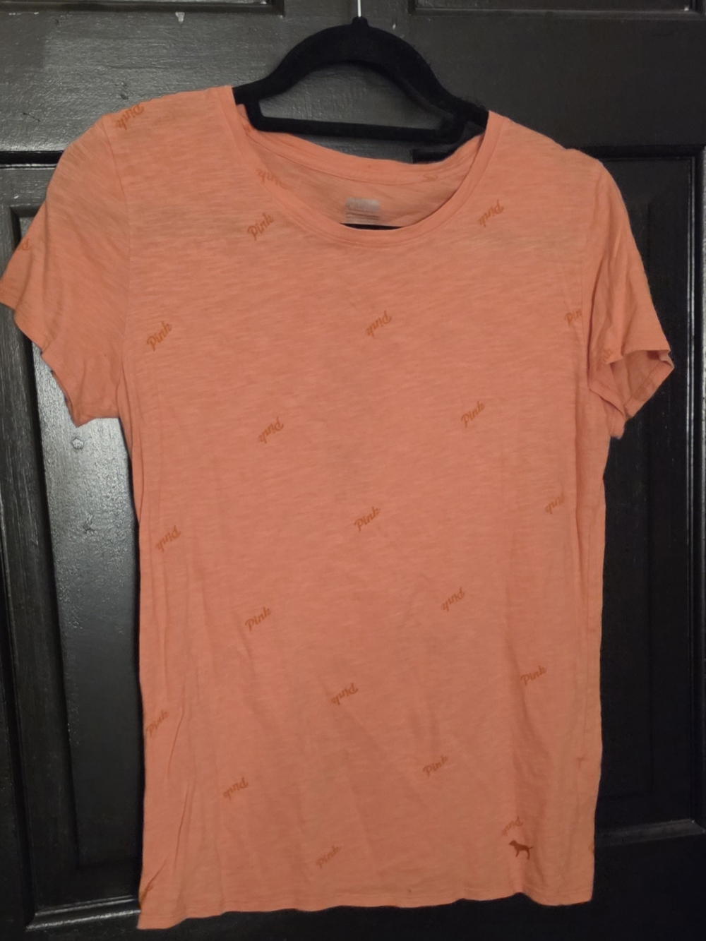 PINK Victoria's Secret Coral Short Sleeve Crewneck Tee